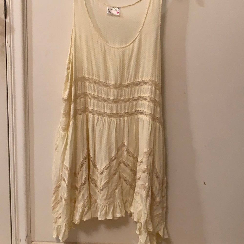 Cream Free People dress, size M